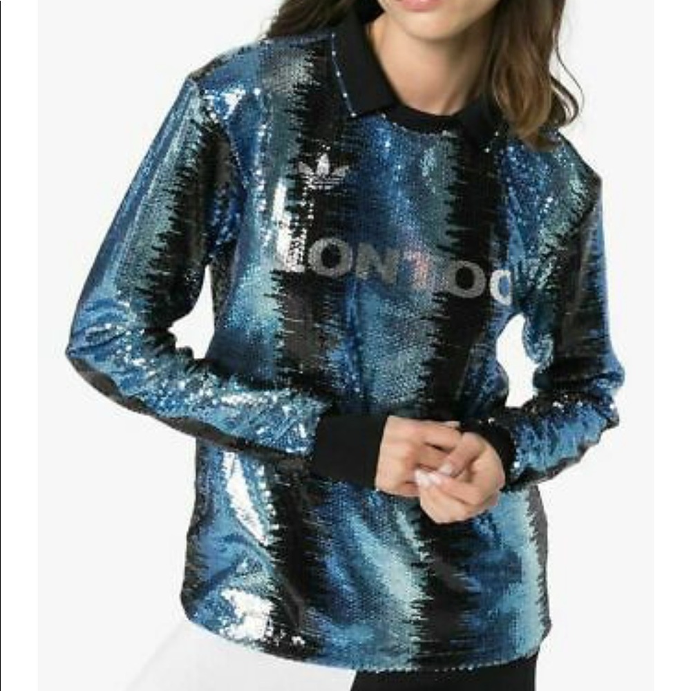 Adidas sequin jersey top, size M, new